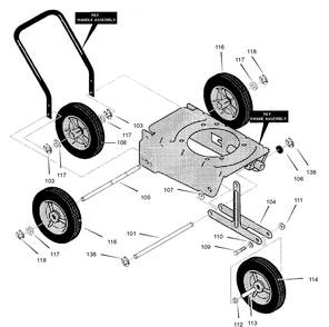 Wheel Assembly Diagram and Parts List for EV3550X4NA 2006 Briggs and Stratton Edger